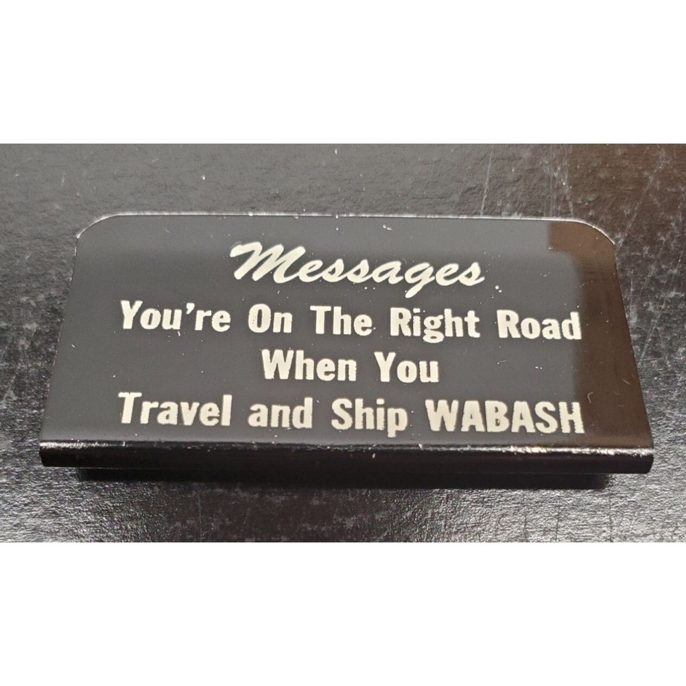 vintage Wabash Railroad message minder tab - Ultra RARE